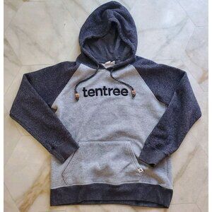 Tentree Women's Hooded Sweatshirt Hoodie Size Medium Embroidered Logo Gray